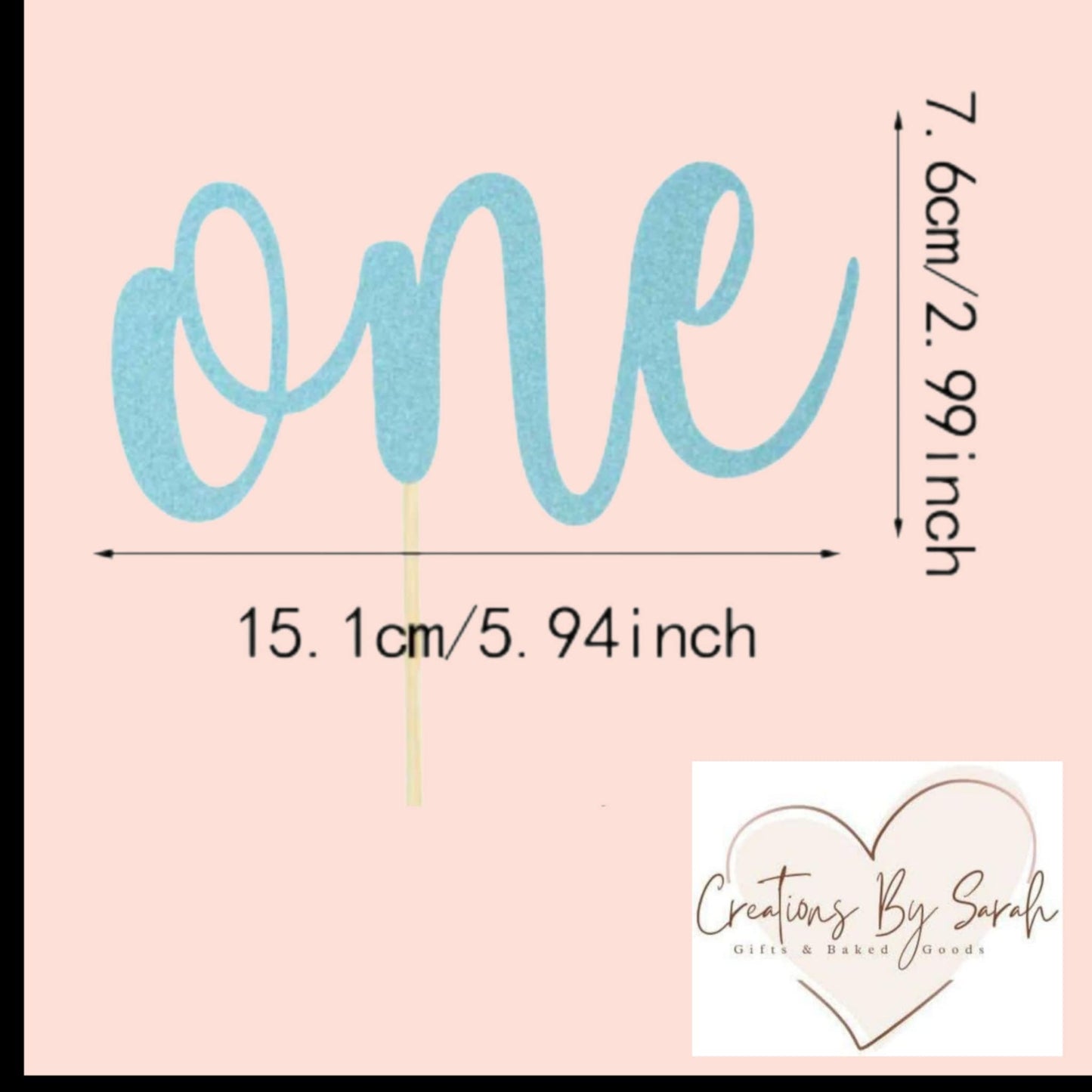 Blue Baby first birthday Birthday Cake Topper