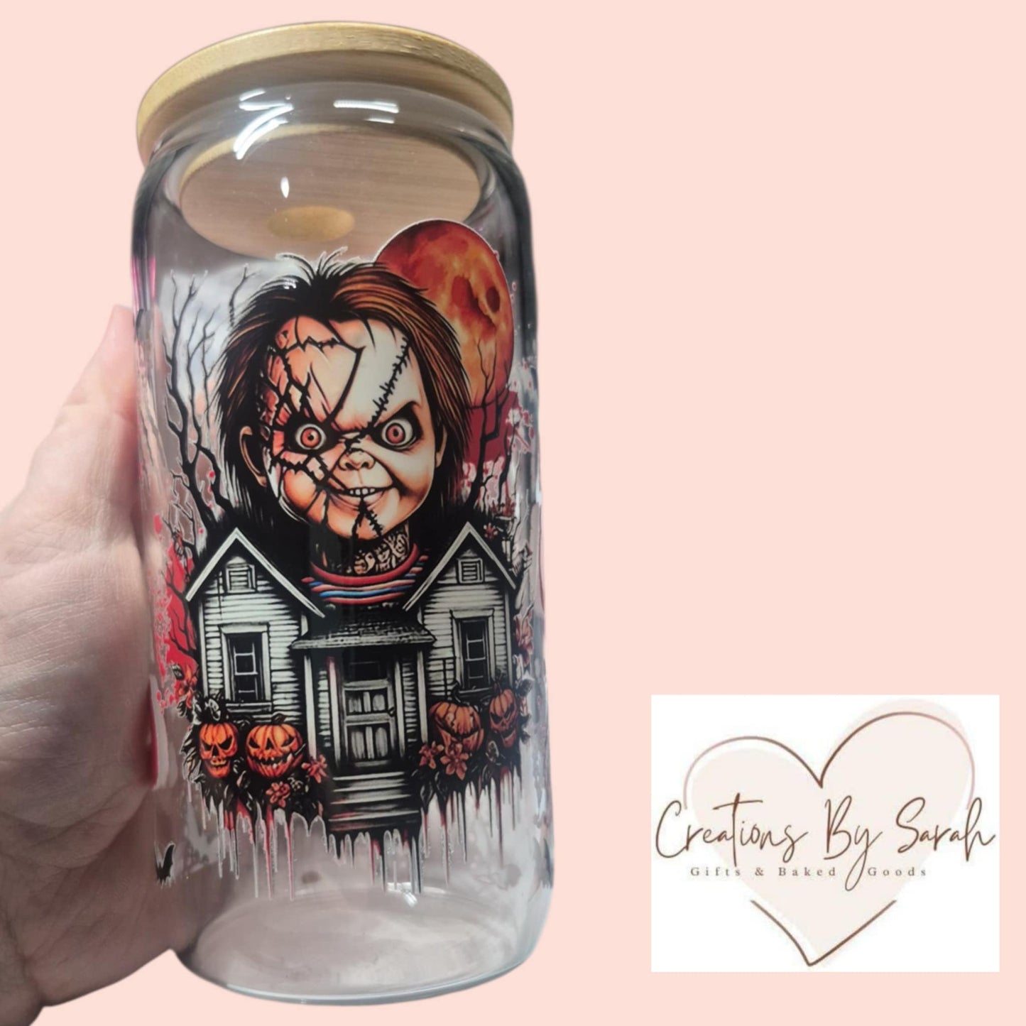 Chucky 16oz Glass Drink Tumbler