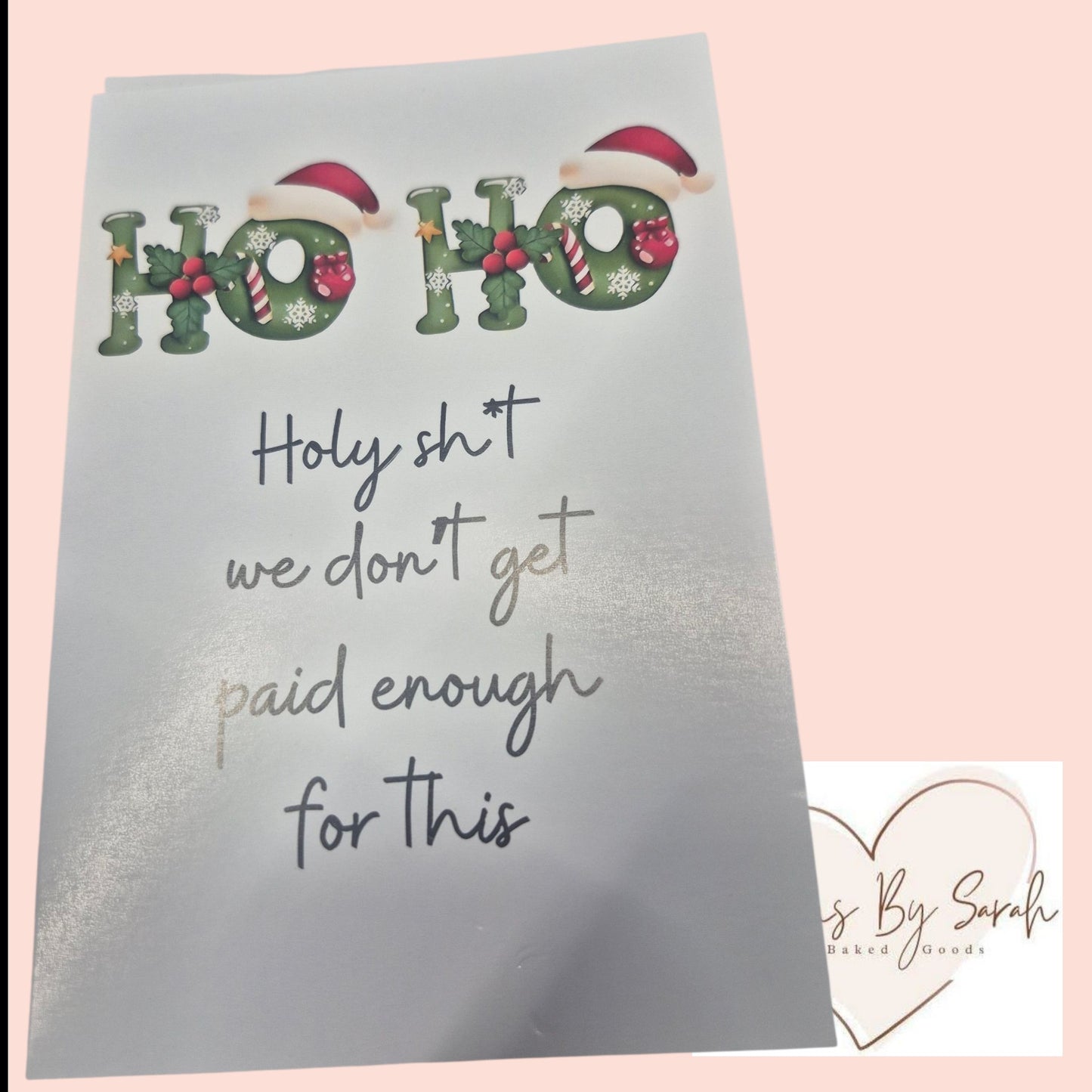 HO HO Holy Sh*t, we don't get paid enough for this. Joke Christmas Card