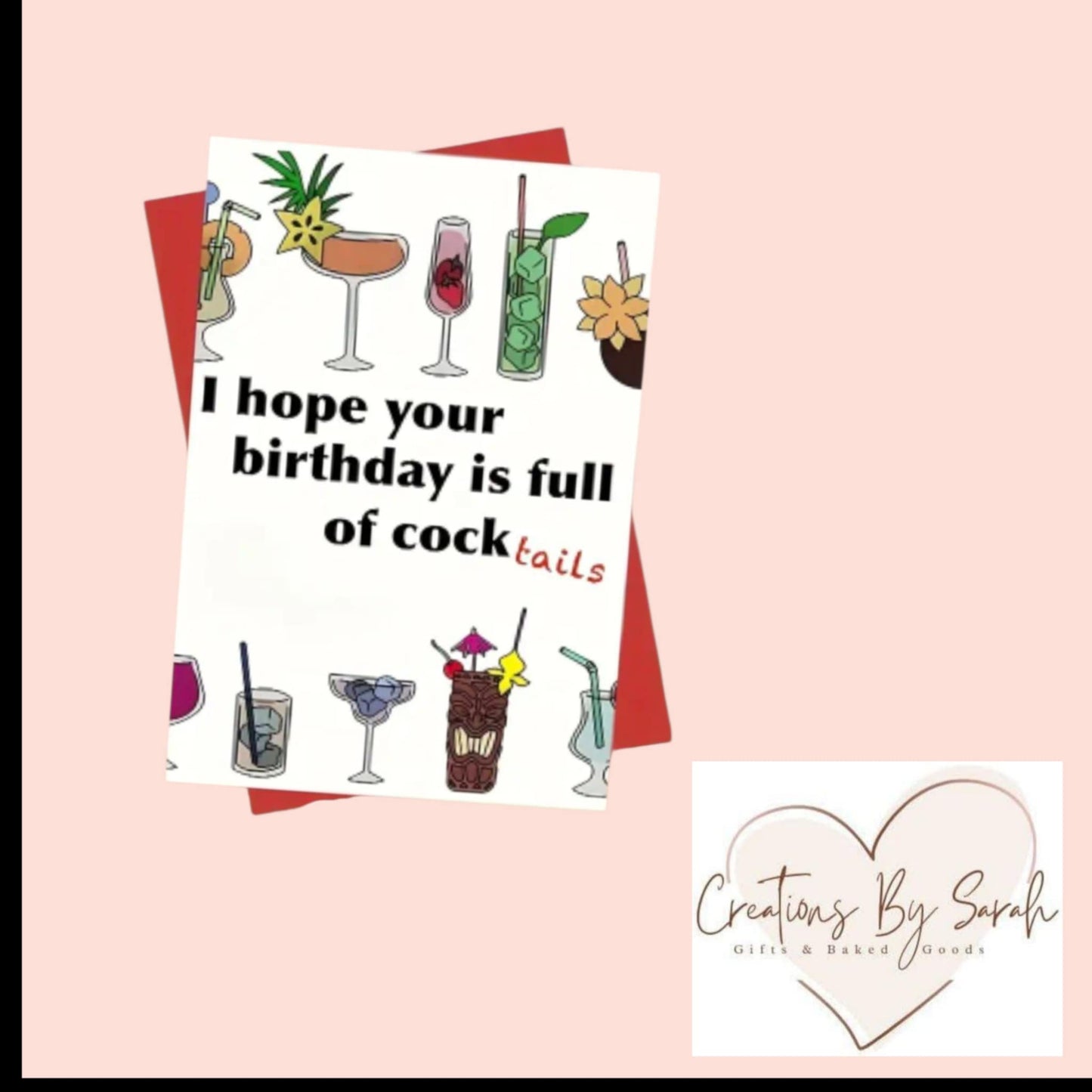 Adult Joke Birthday Card I Hope Your Birthday Is Full Of COCK tails