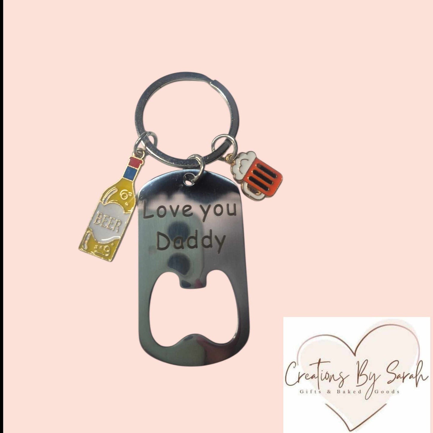 Love You Daddy Bottle Opener Keyring