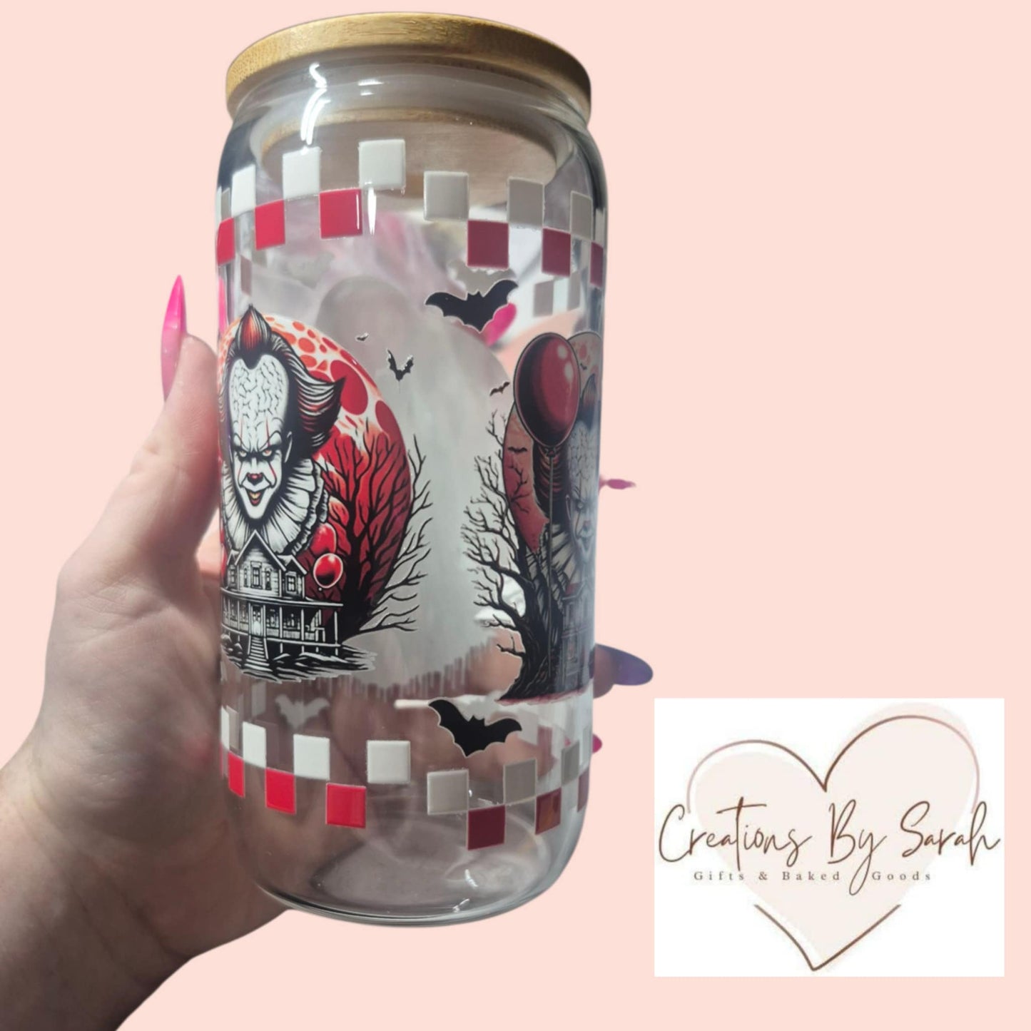 pennywise 16oz glass tumbler