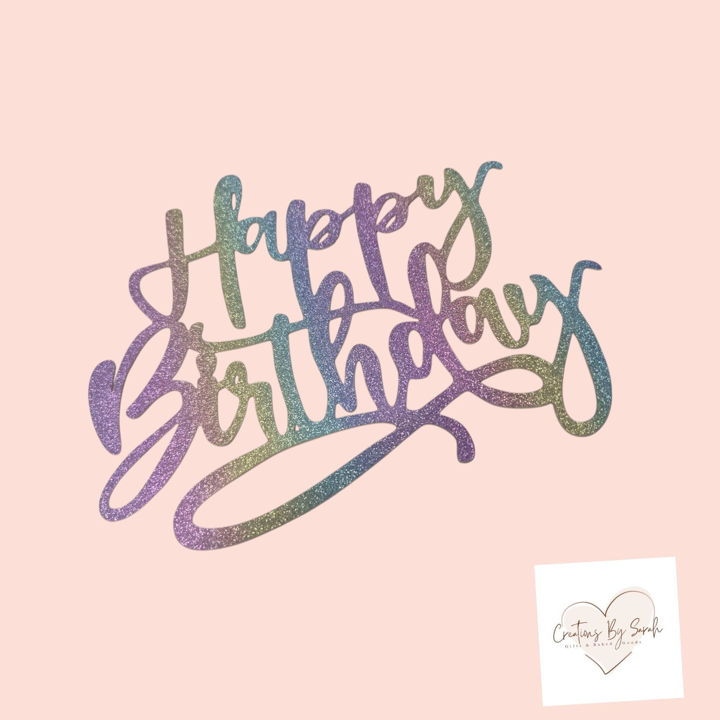 Happy Birthday Cake Topper Rainbow colour