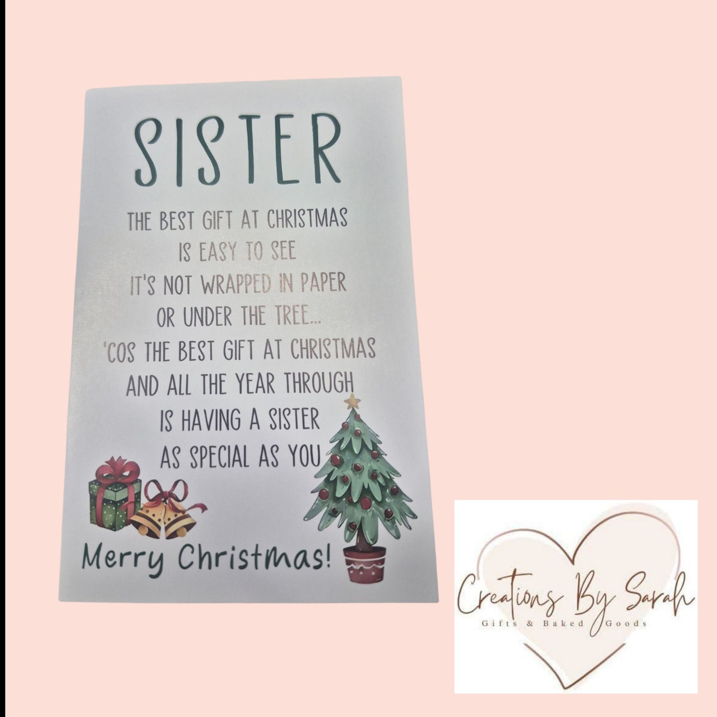 Cute Sister Christmas Card