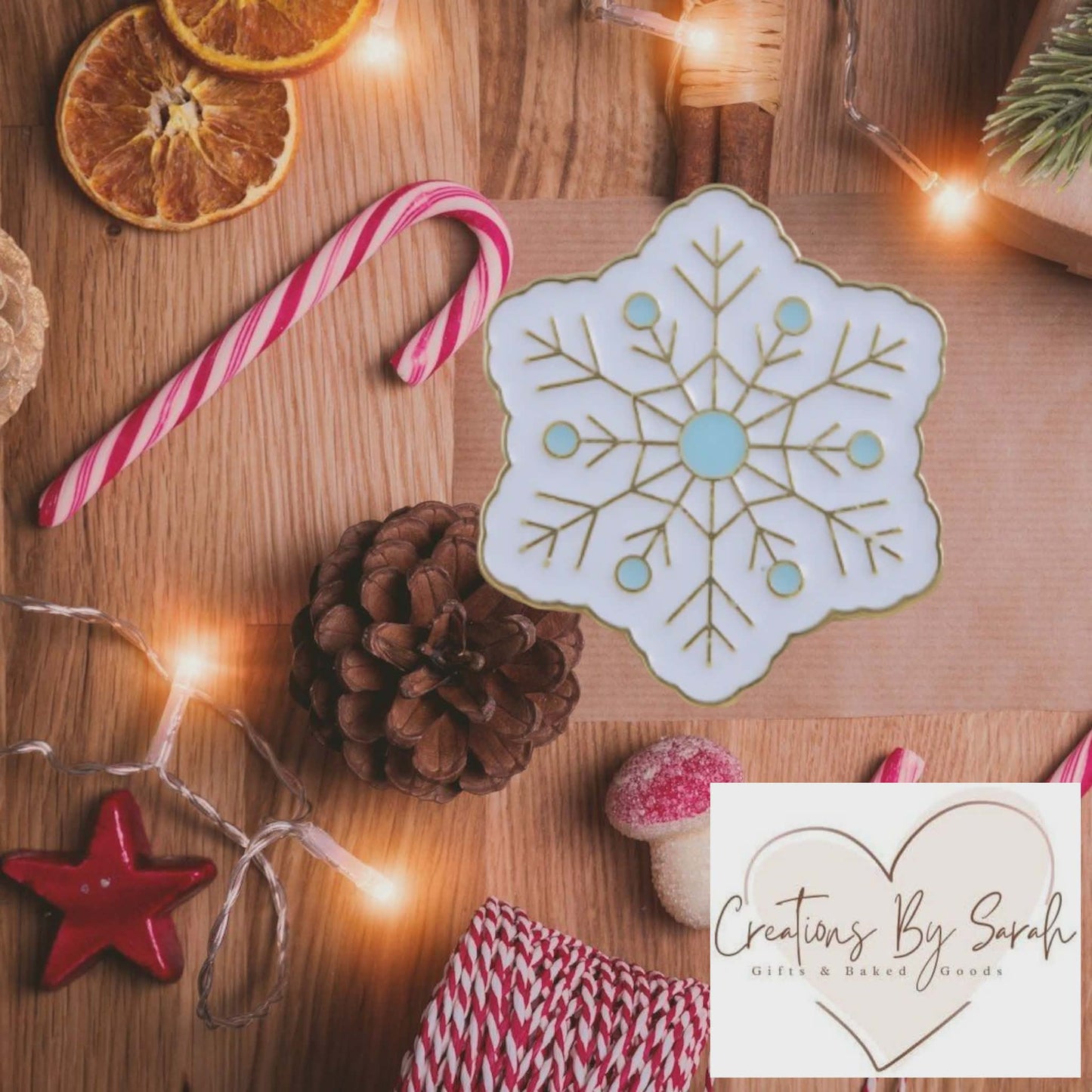 cute snowflake pin badge