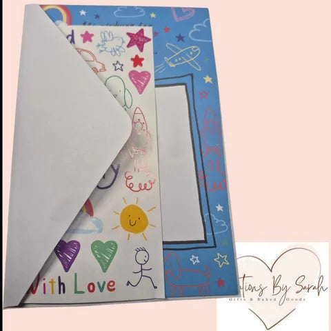 Fathers day picture card with stickers