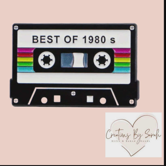 Best of 1980's cassette tape pin badge