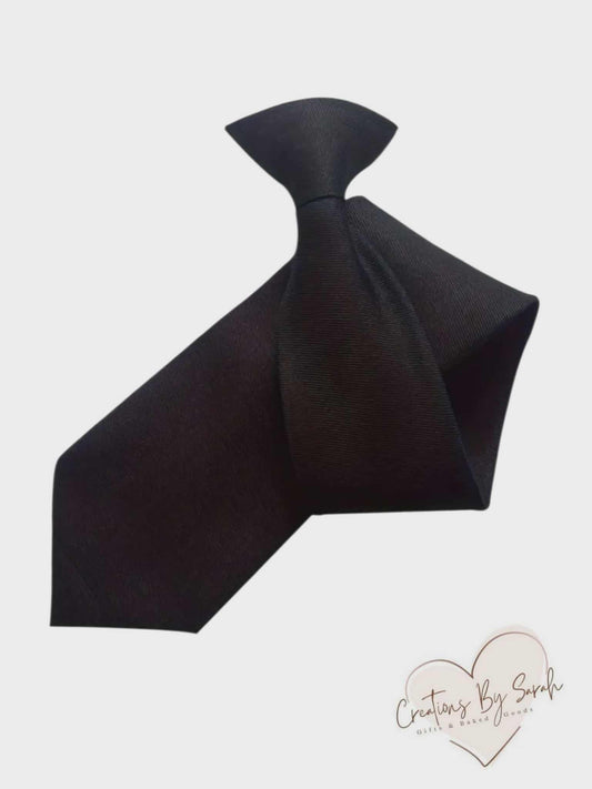 Black Clip On Tie