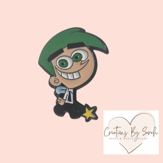 cosmo from fairly oddparents pin badge