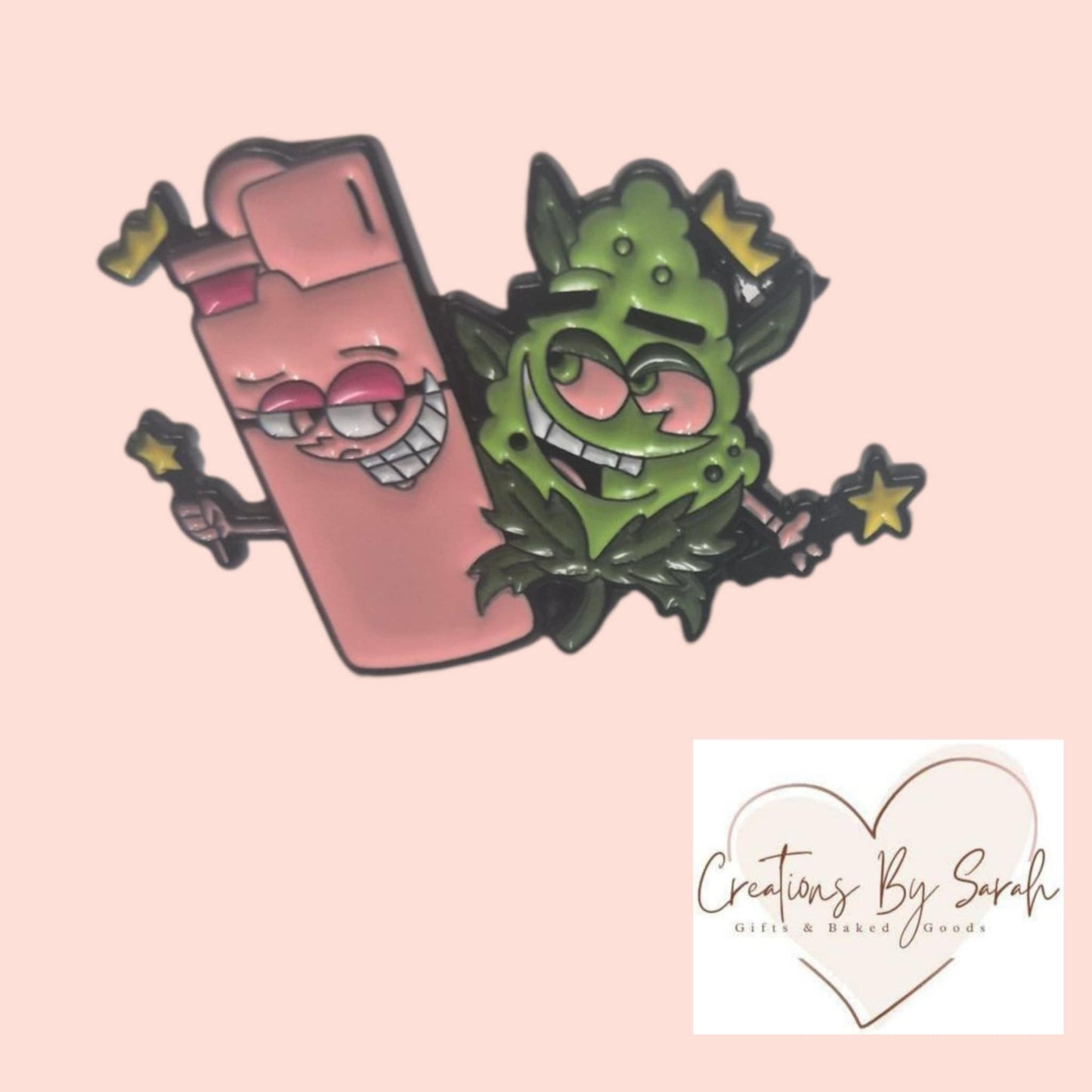 cosmo and wanda from the fairly oddparents pin badge