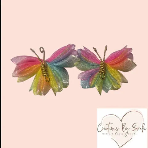 Cotton Candy Butterflies Clips