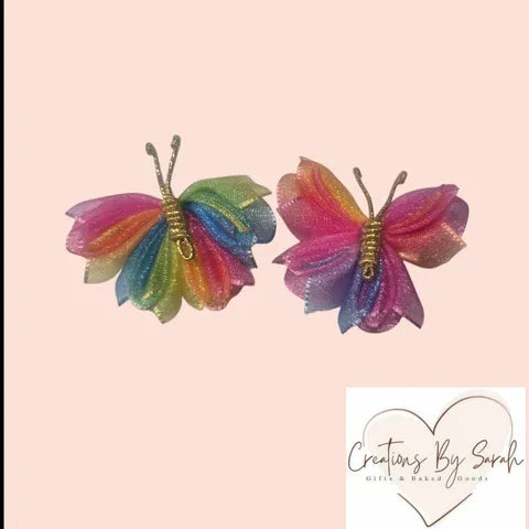 Cotton Candy Butterflies Clips