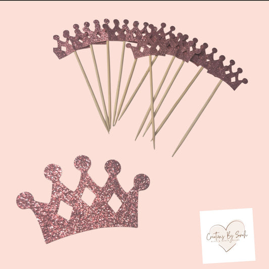 Princess Crown Cupcake Toppers Birthday Party
