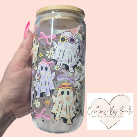 Cute Girly Halloween 160z glass tumbler