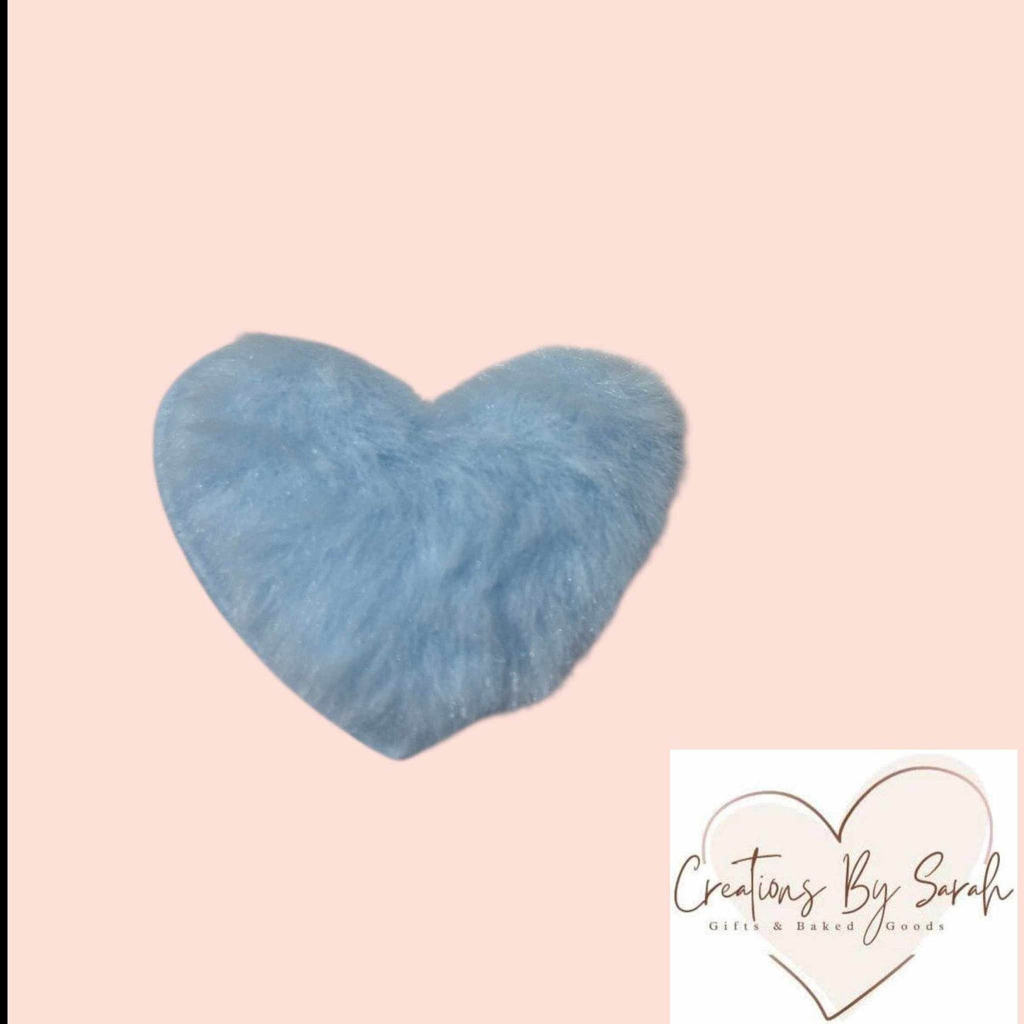 Pastel Fluffy Heart Clips