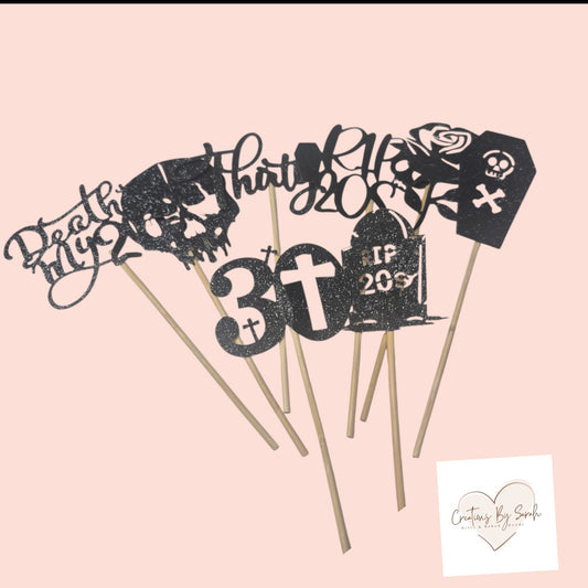 Death to my 20's cupcake toppers
