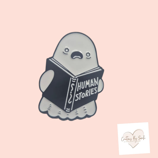 Ghost Reading A Human Story Book