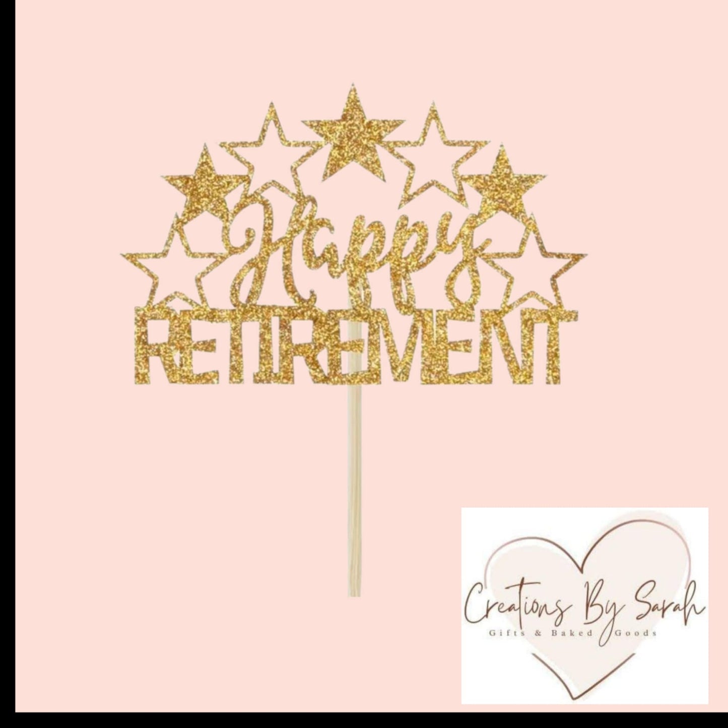 Happy retirement cake topper