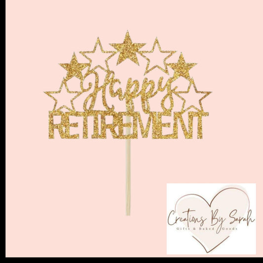 Happy retirement cake topper