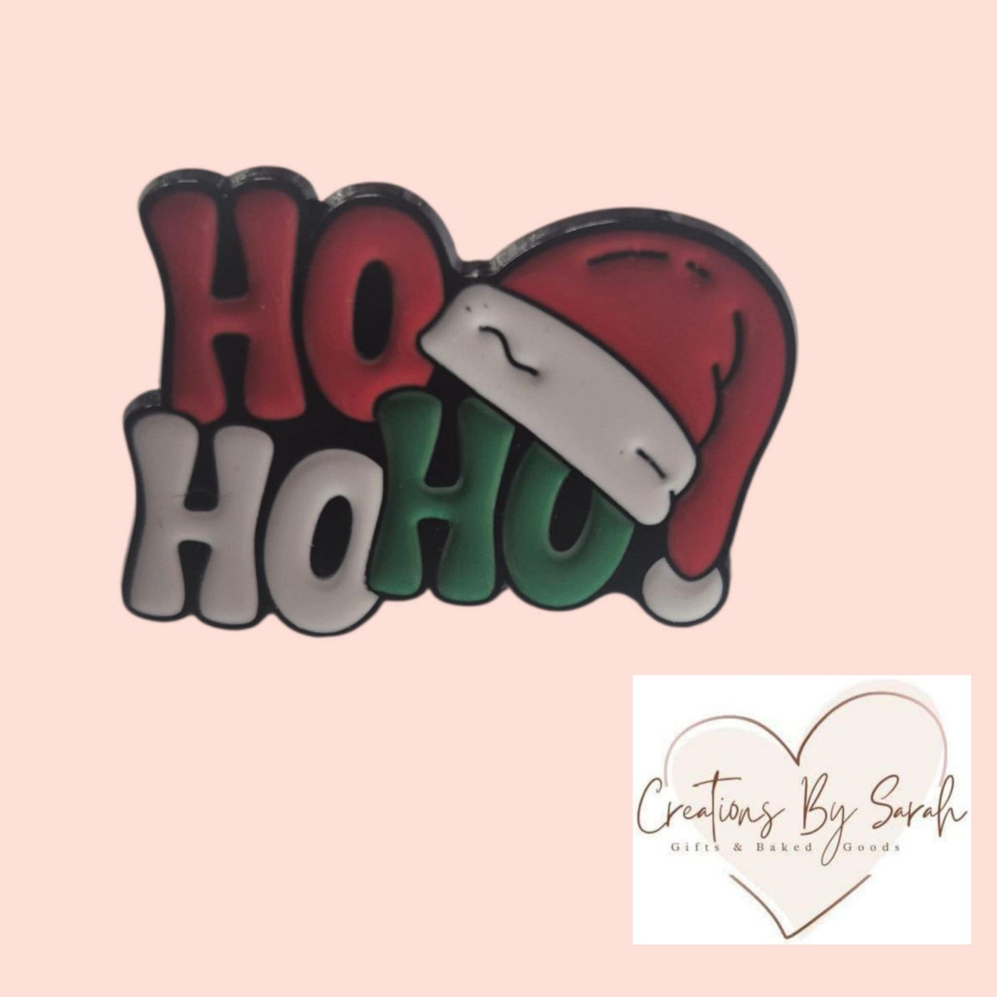 Christmas HO HO HO Pin Badge