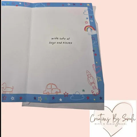 Fathers day picture card with stickers