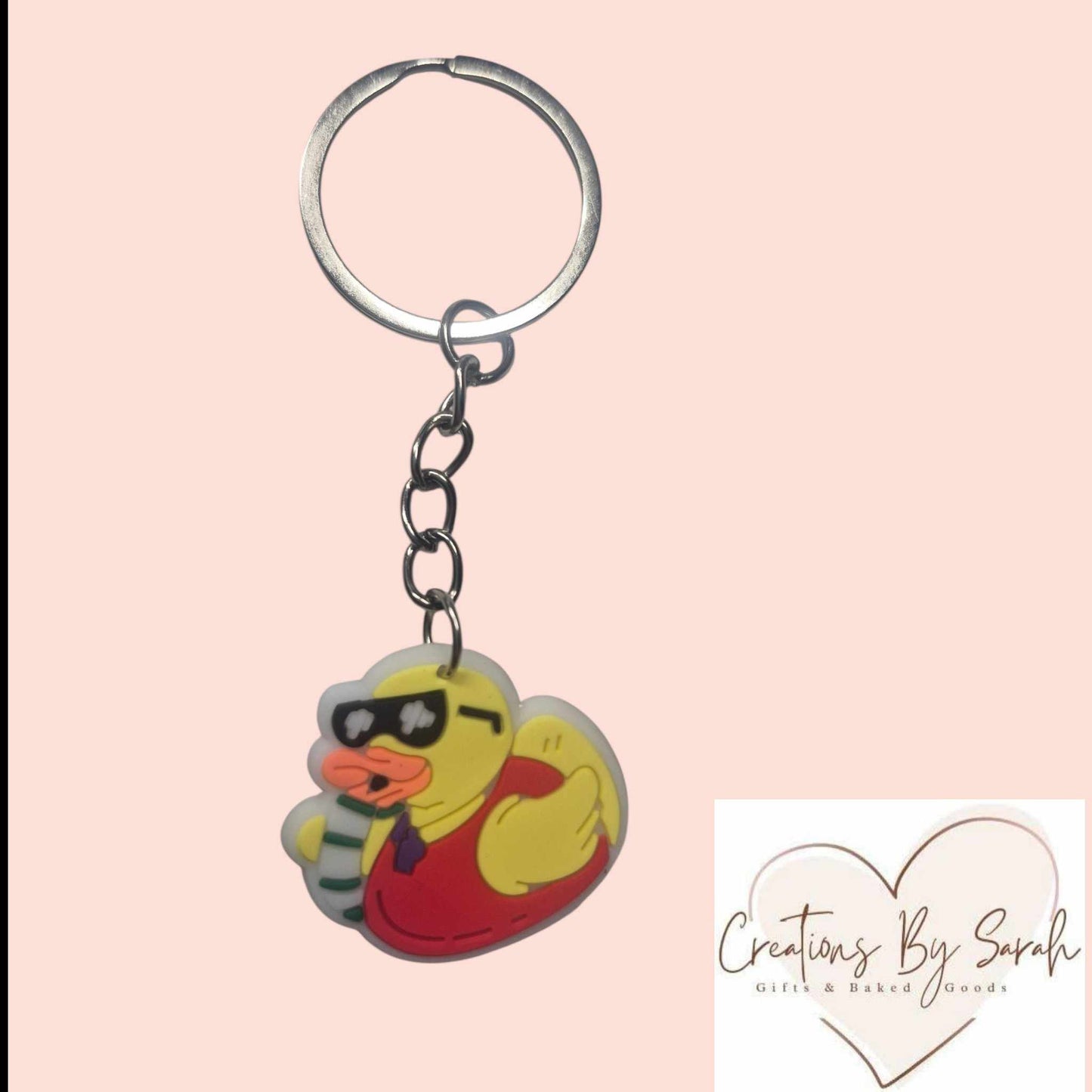 Novelty 2D Duck Keyrings