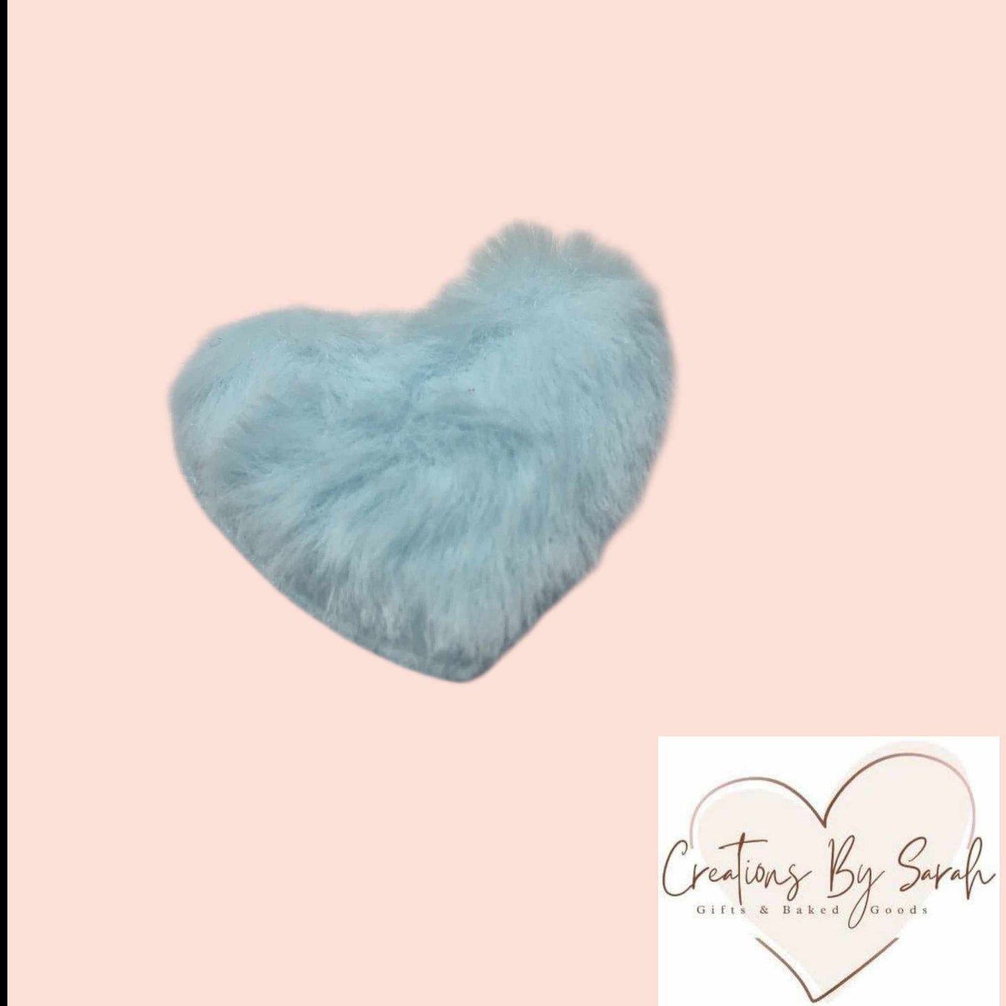 Pastel Fluffy Heart Clips