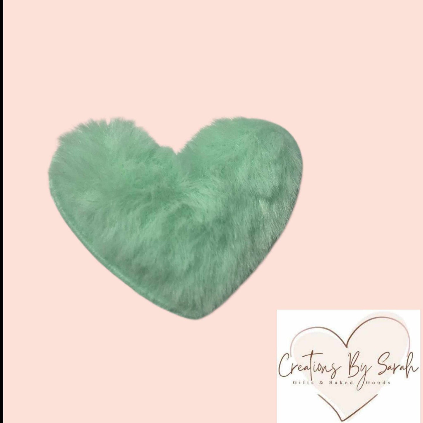 Pastel Fluffy Heart Clips