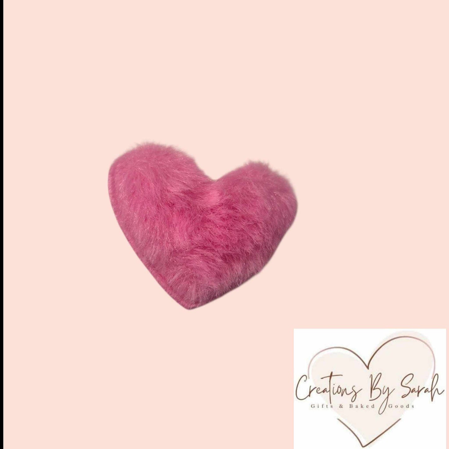 Pastel Fluffy Heart Clips