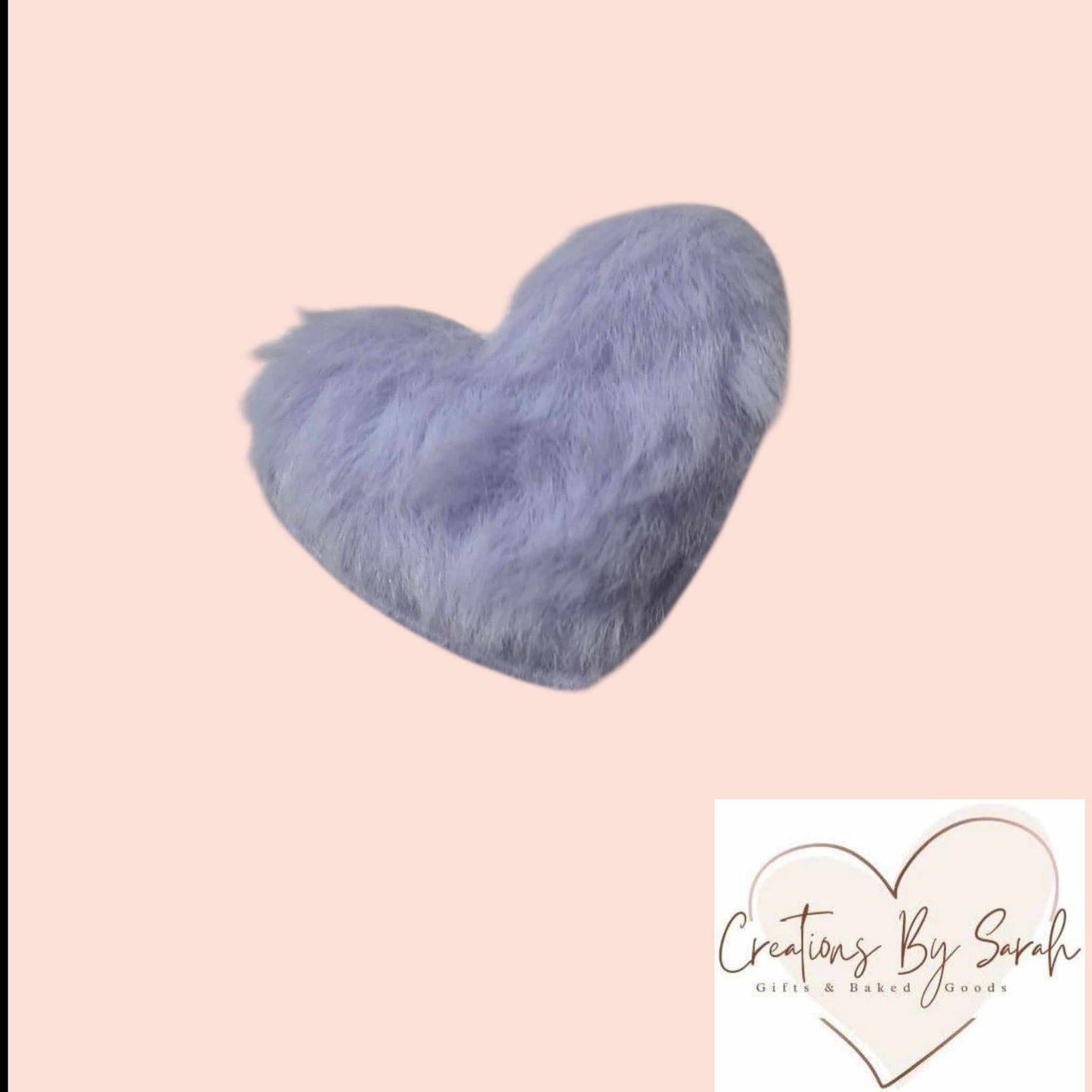 Pastel Fluffy Heart Clips