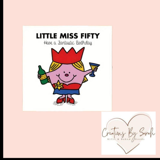 Little Miss Fifty Joke Birthday Card