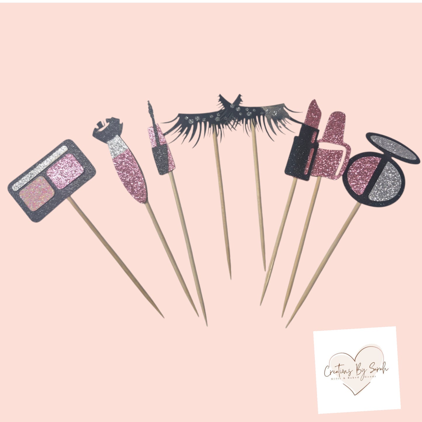 Make Up Theme Cupcake Toppers