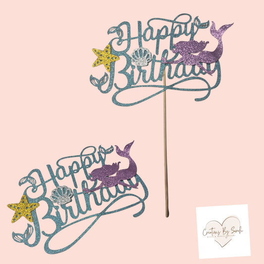 Mermaid Themed Cake Topper