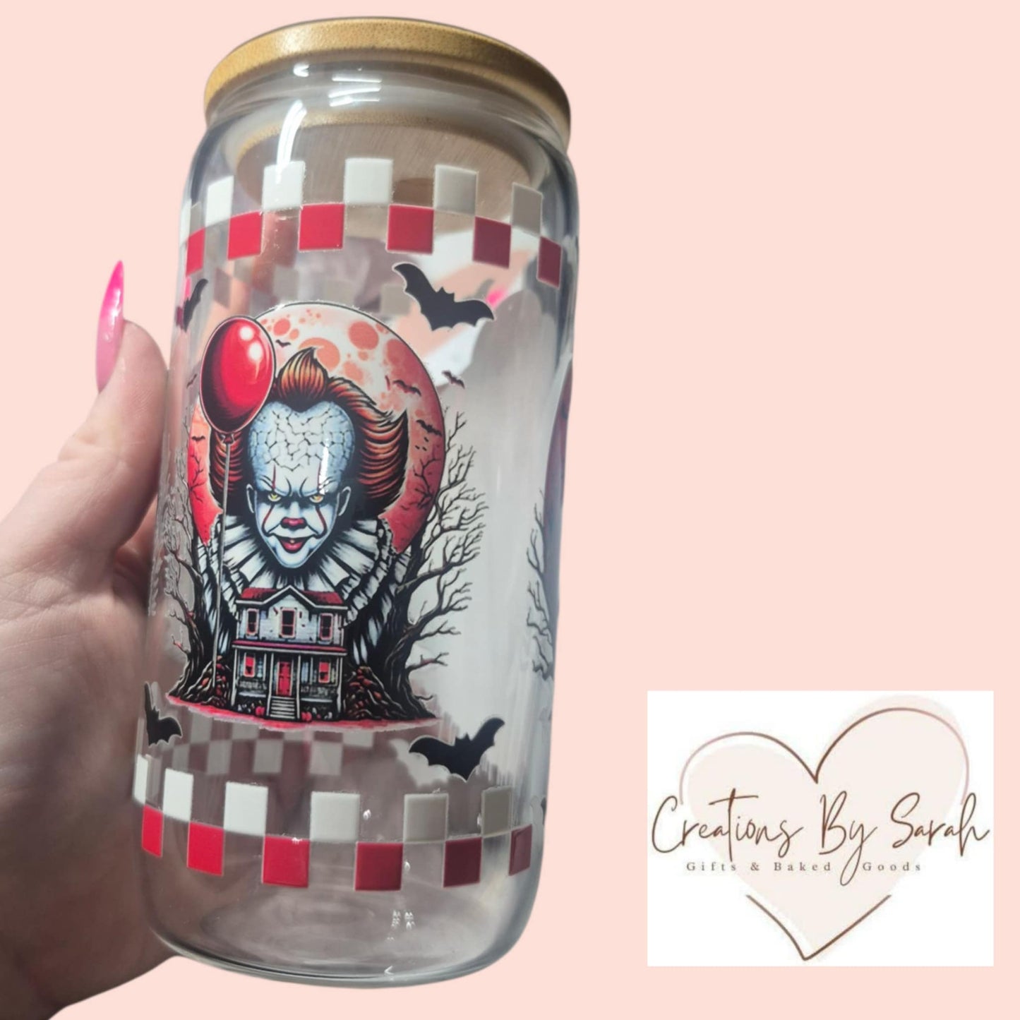 pennywise 16oz glass tumbler