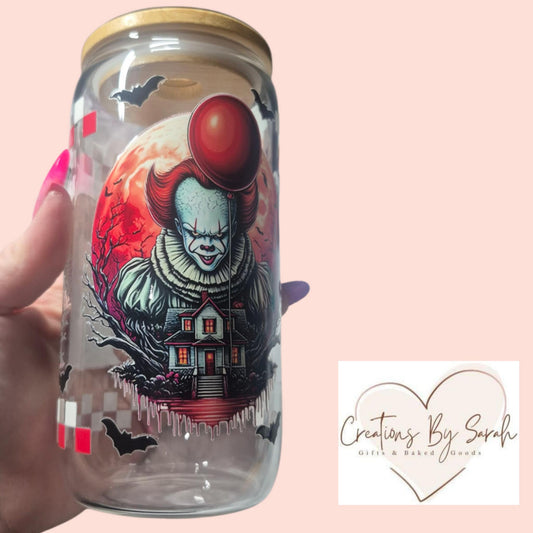 pennywise 16oz glass tumbler