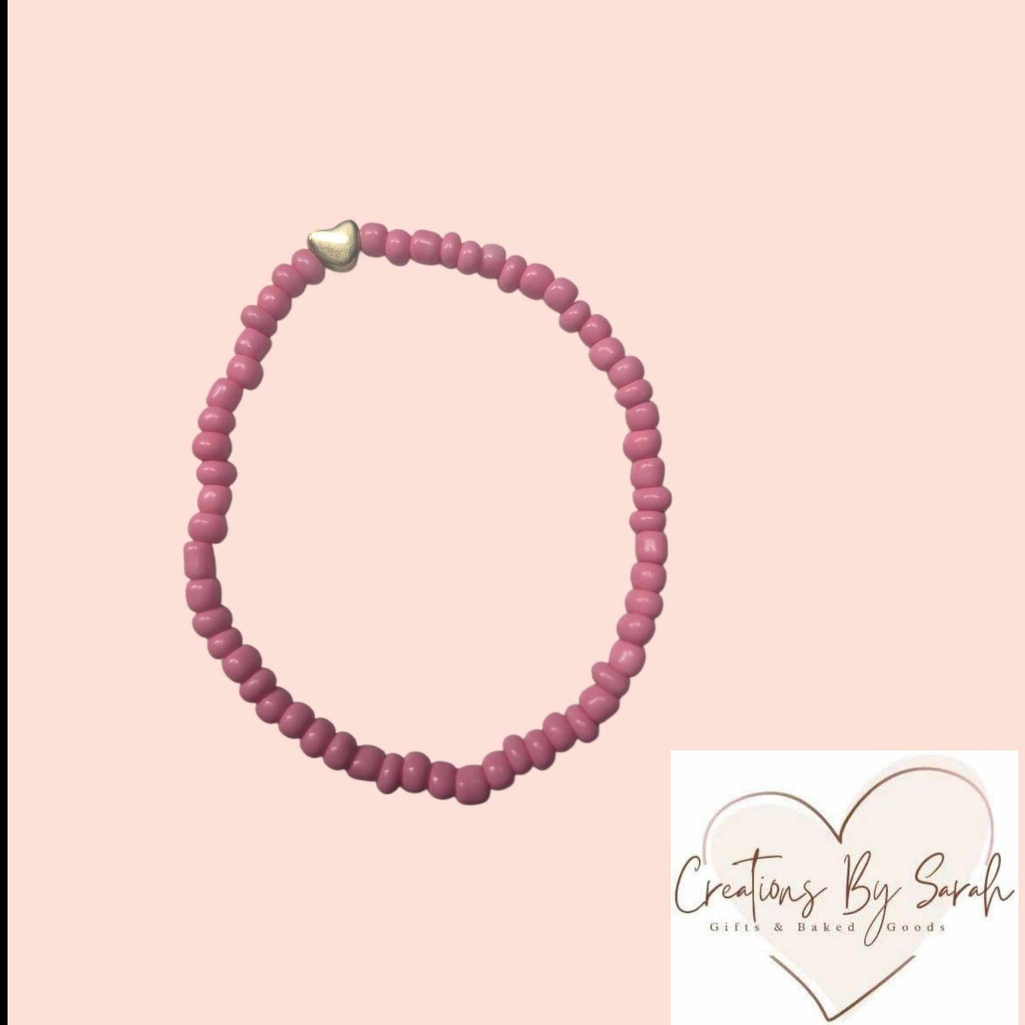 Beaded bracelets with a heart