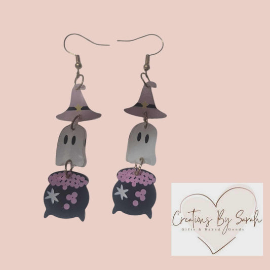 cute pink Halloween Ghost Ear Ring