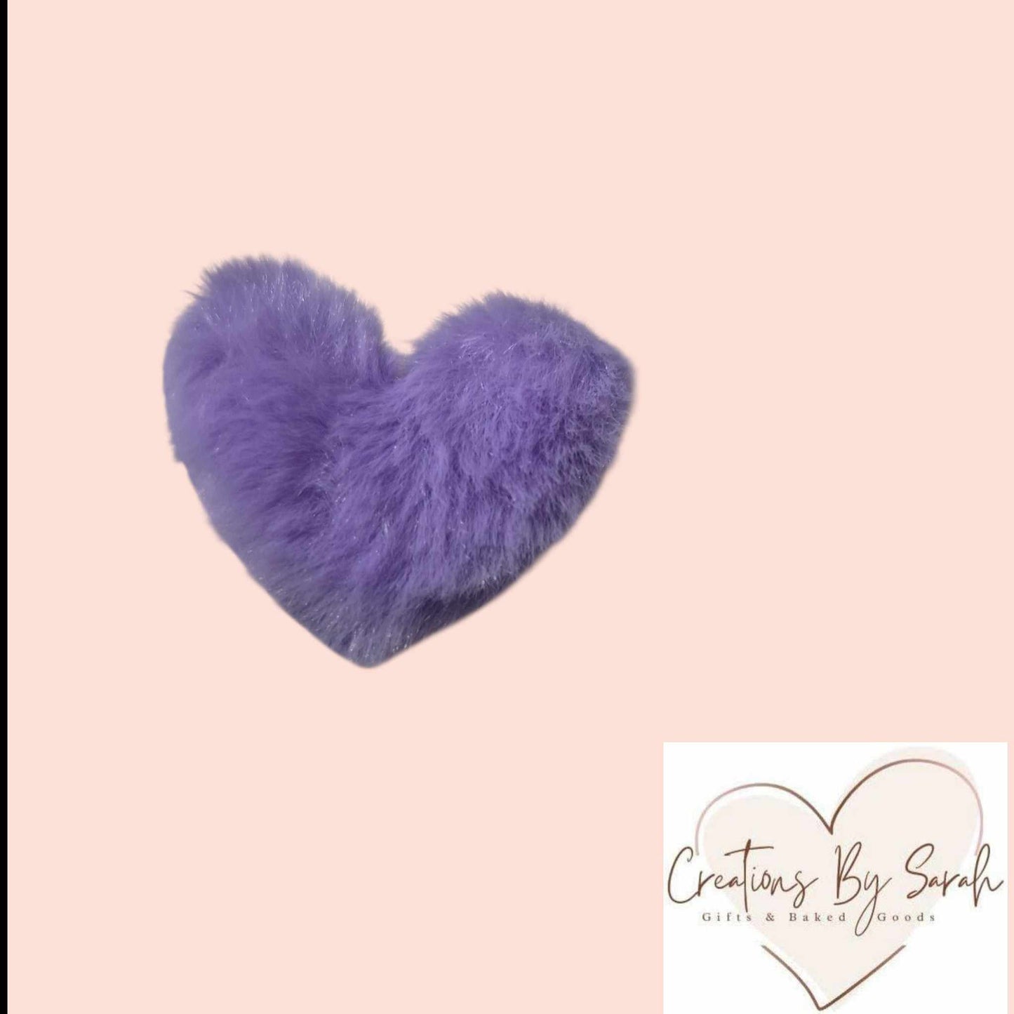 Pastel Fluffy Heart Clips
