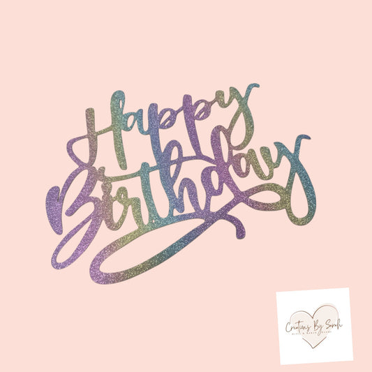 Happy Birthday Cake Topper Rainbow colour
