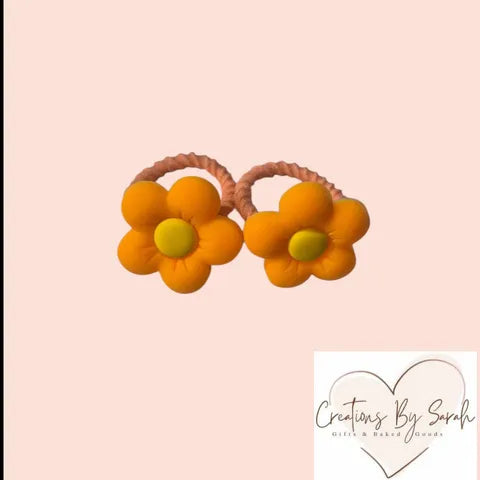 Cute Flower Charm Baby/Toddler Hair Ties