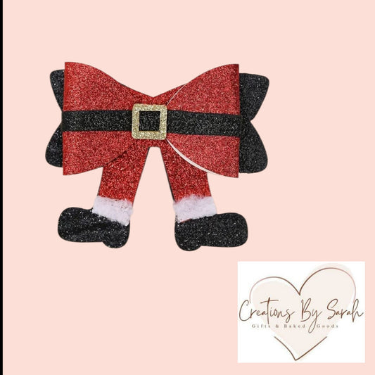 Christmas Girls Santa Hair Bow