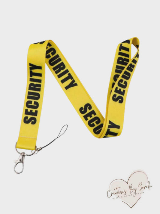 Security Yellow Lanyard